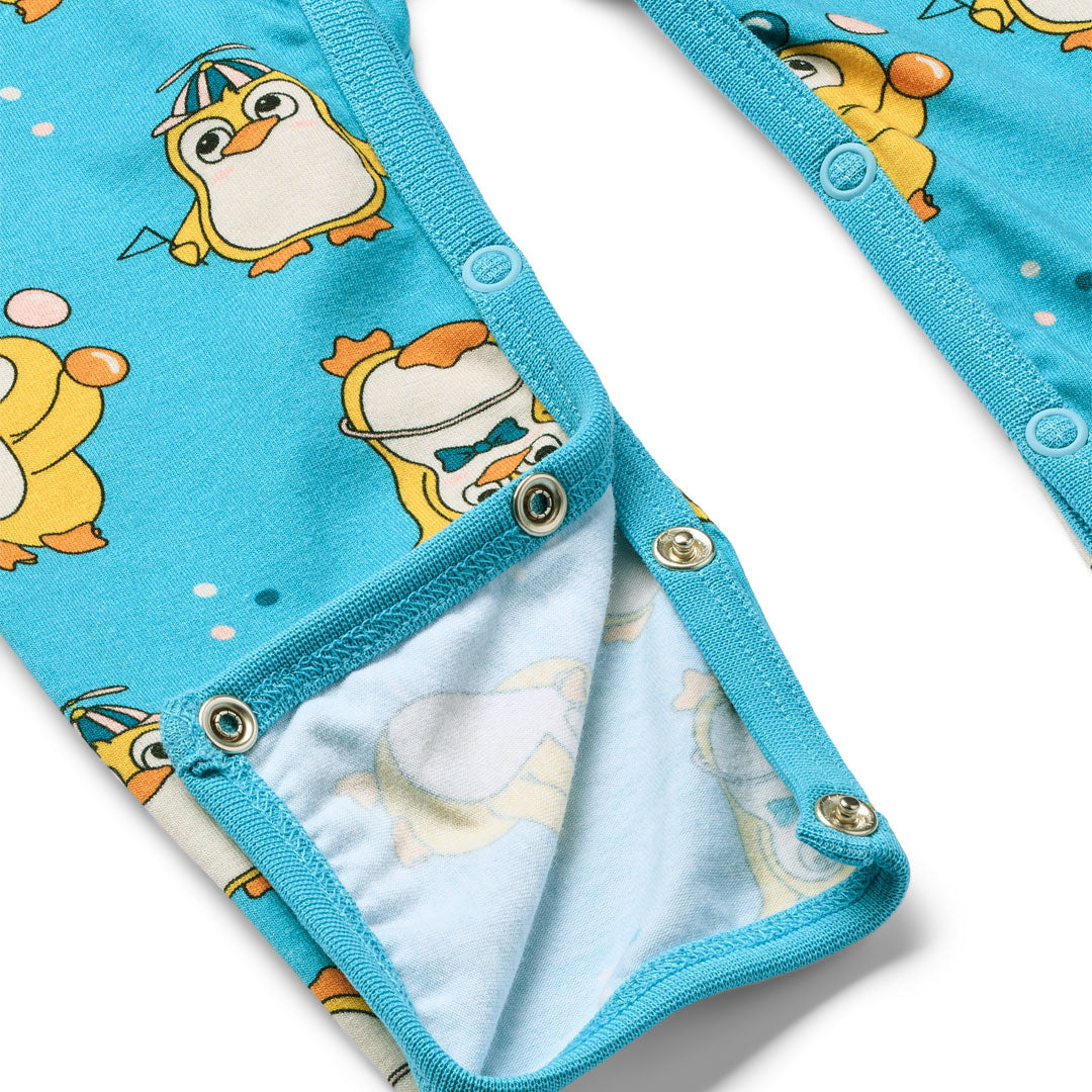 Smafolkサーカスペンギン柄ベビーロンパース