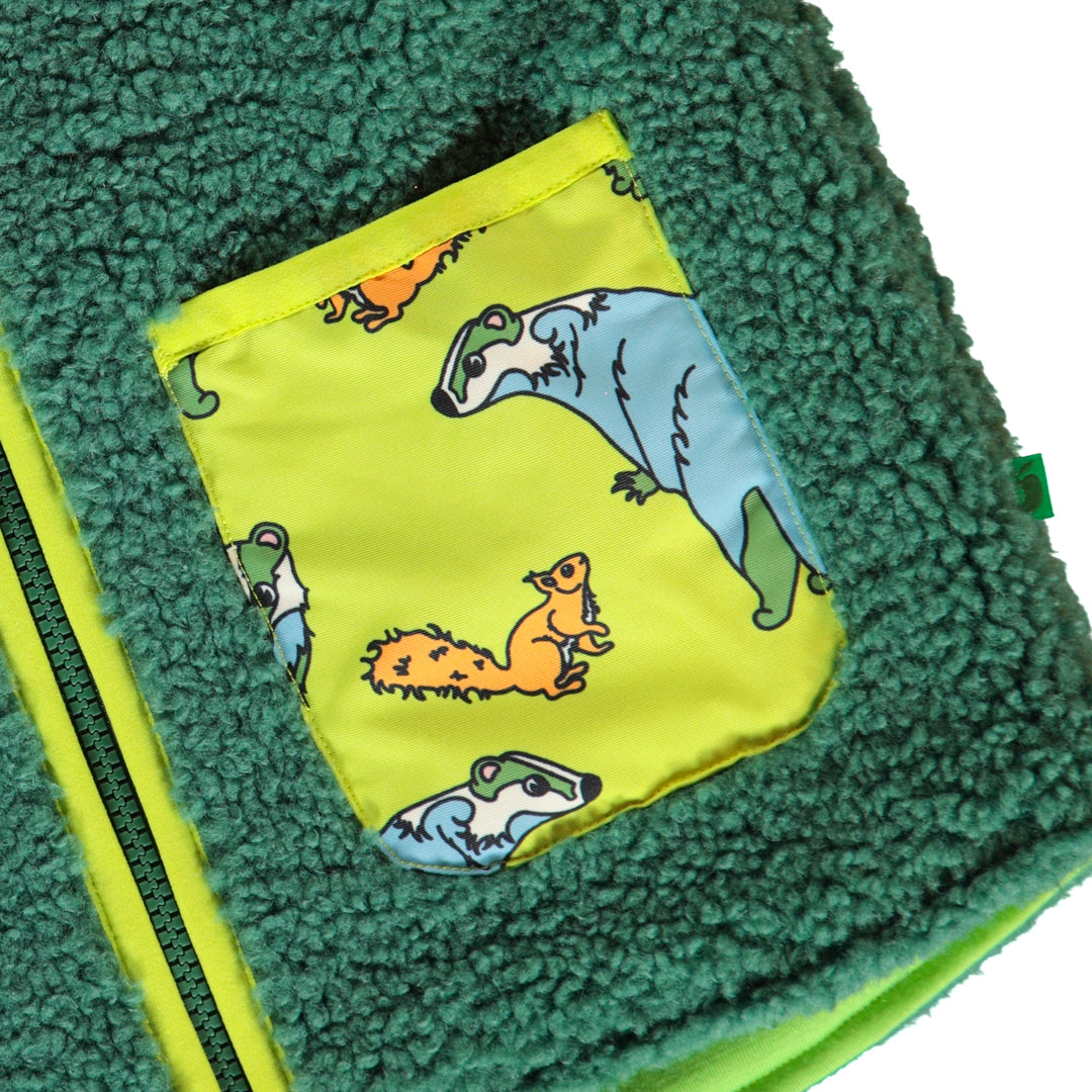 Smafolkアナグマとリスのふわもこベスト