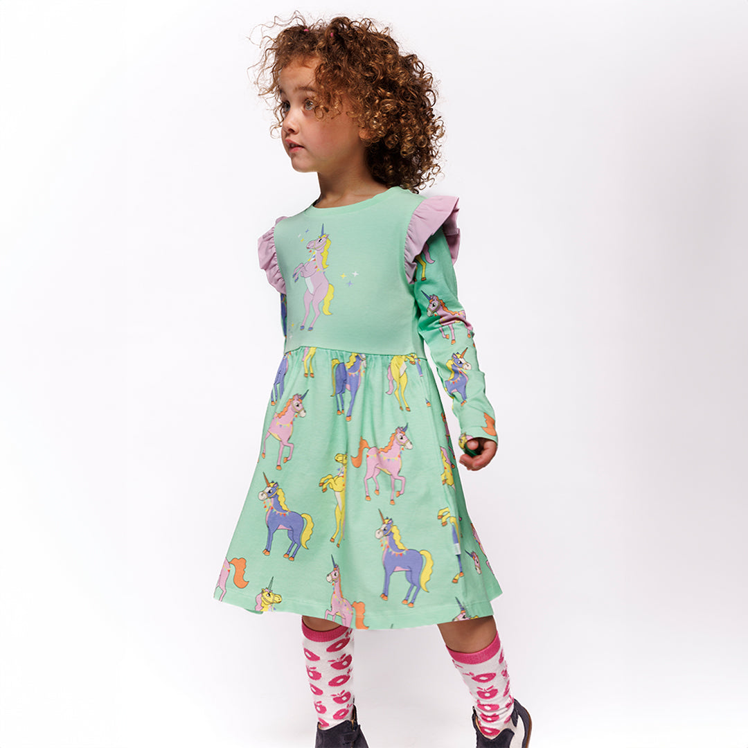 Smafolkユニコーン柄のワンピース