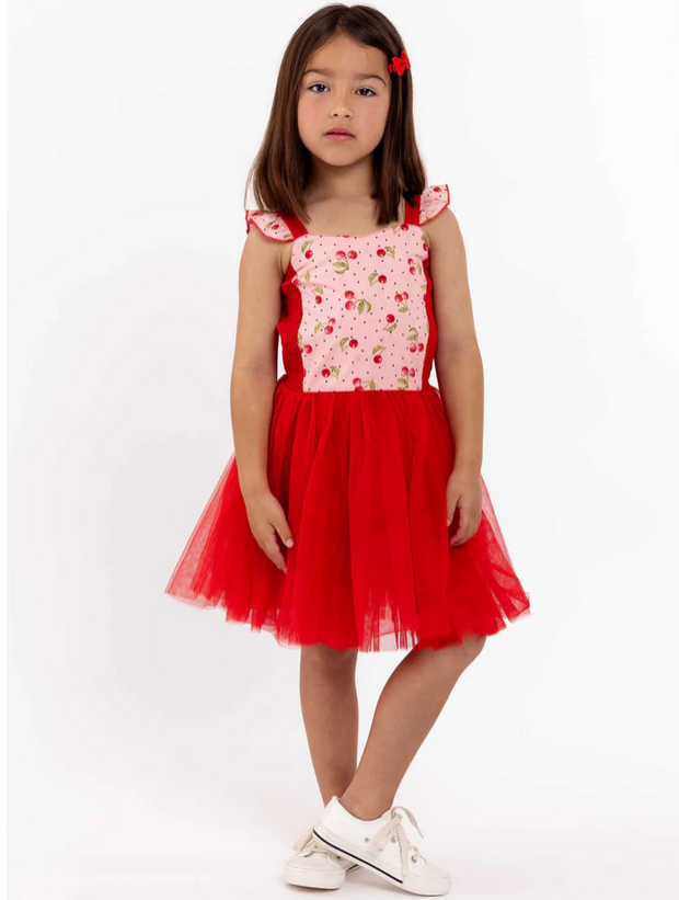 Oobi Cherry Ripe Bell Tutu Dress Red 5Y-7Y