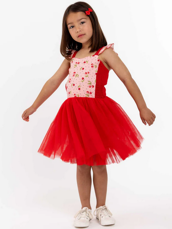 Oobi Cherry Ripe Bell Tutu Dress Red 5Y-7Y