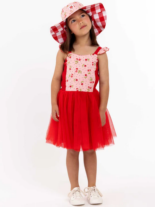 Oobi Cherry Ripe Bell Tutu Dress Red 5Y-7Y