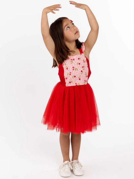 Oobi Cherry Ripe Bell Tutu Dress Red 5Y-7Y