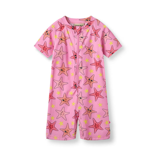 Smafolkヒトデ柄 UVカット スイムスーツ（UPF50+）