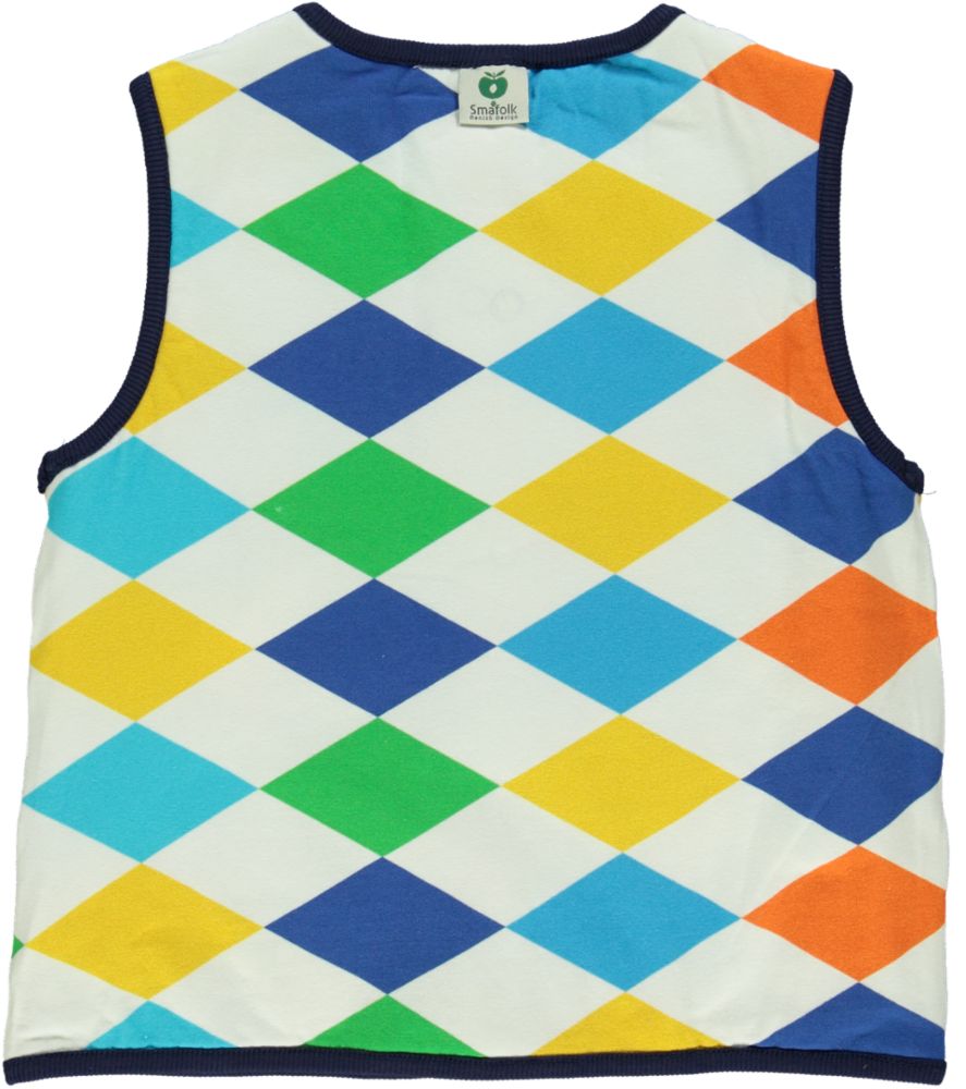 Smafolkお花柄のリバーシブル中綿ベスト