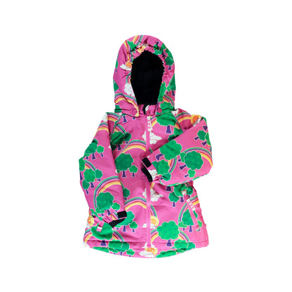 Smafolkレインボー柄の冬用ジャケットピンク