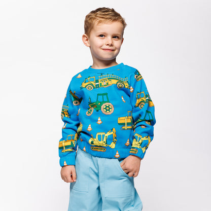 Smafolkのりもの柄スウェットトップス